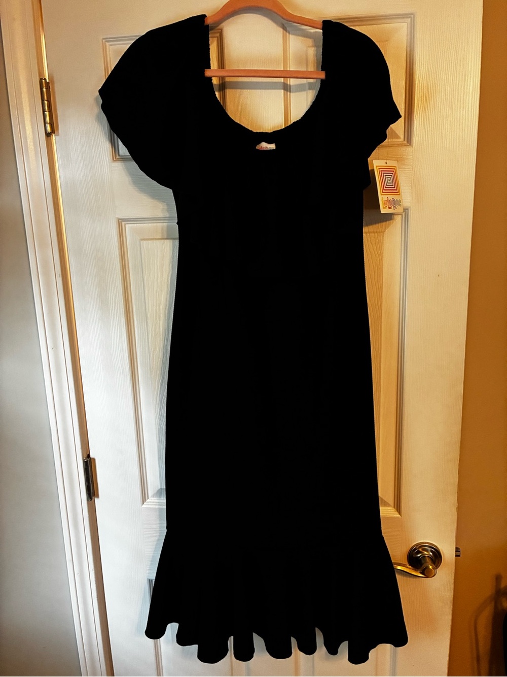 LuLaRoe Black CiCi Maxi Dress with Ruffle Hem